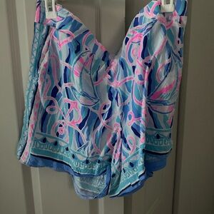 Lilly Pulitzer Blue and Pink High Waist Shorts